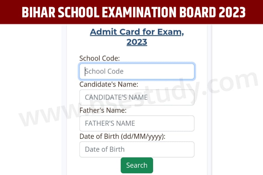 Bihar Board 10th 12th Admit Card 2023 Download 